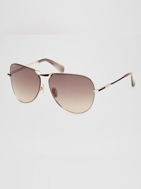 New. Max Mara Miller-2 Metal Aviator Sunglasses